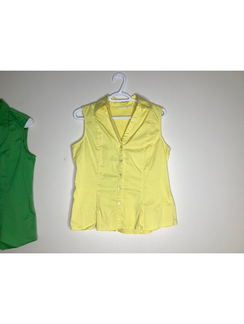 < Cato Green & Yellow Cotton Button Front Shirt Bundle Size Medium > - Picture 3 of 8